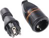 Merkloos Stekker set - stekker IP54 - contrastekker IP20 - lock - zwart
