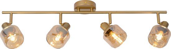 Lucide BJORN Plafondspot - 4xE14 - Mat Goud / Messing