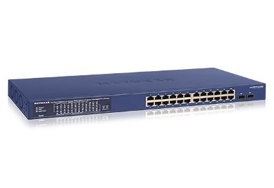 NETGEAR GS724TPP - Managed Gigabit Ethernet PoE Switch - 24 Ports - L2/L3/L4 - Blue