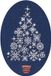 Bothy Threads Kerstkaart op donkerblauwe stof