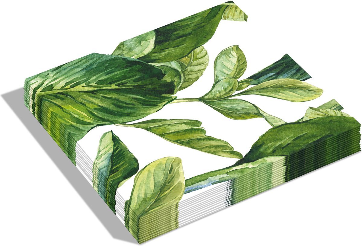 - Dutch Design Brand - Dutch Design Napkins - servetten - Groene bladeren - Green Leaves