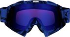 Motocross-Brille, blau, mit blau-violetten Gläsern