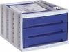 M-Office Freya Módulo Sostenible Serie 6000 Resistencia Producto 100% Reciclado Y Reciclable con 3 Cajones Grandes Y Carcasa En Color Azul
