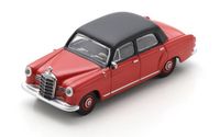 Schuco Mercedes Benz 180 Ponton, rood, metaal, kunststof, 1:64