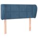 VidaXL Hoofdeind & Voeteind Donkerblauw Polyester/Hout 1470 mm x 230 mm x 1180 mm