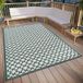 freundin Home Collection Antonia Tapijt voor binnen en buiten, plat weefsel, geometrisch patroon, weerbestendig, voor woonkamer, hal, balkon, terras en tuin, crèmegroen, 80 x 150 cm