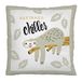 GRUSS & CO H:PPY Life 48181 Pluche kussen motief luiaard | sierkussen, 25 cm x 25 cm, 100% polyester | grappig cadeau, decoratieartikel | 48181