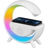 Lampe Caméra Espion WIFI 4K chargeur à induction haut-parleur Bluetooth