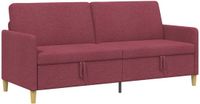 vidaXL Sofa met opbergruimte Wijnrood 192 x 78 x 87 cm Polyester