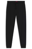 HUGO Austin Pants Pyjamabroek voor heren van katoenmix met geborduurd logo, zwart 1, S