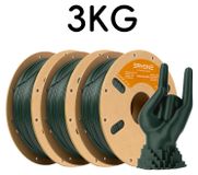 PETG-CF filament - PETG-fibre de carbone filament pour imprimantes 3D - 1,75 mm - 15% fibre de carbone - tolérance ±0,03 mm - 3 kg - Vert olive
