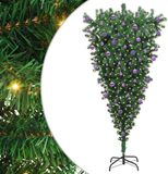 vidaXL - Sapin de Noël inversé avec set de boules vert 210 cm PVC