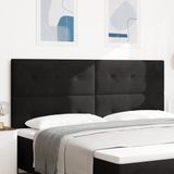 vidaXL Hoofdbord Zwart Fluweel 200 cm