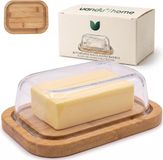 Uandu Home Uandu Glazen Botervloot met Deksel – Boterhouder voor 250 g Boter – Boterschaal – Boterdoos