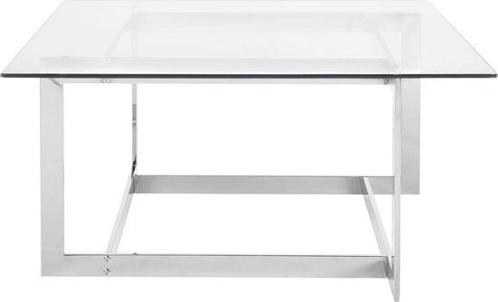 Beliani CRYSTAL - Design Salontafel - Zilver - Glas
