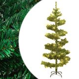 vidaXL Kunstkerstboom met verlichting en standaard 180 cm PVC groen