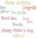Sizzix Thinlits Die Set Variety Sentiments 14stuks