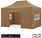 VONROC Easy-Up Partytent – 3x4.5 m - Beige