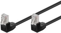 Goobay FTP CAT5e Gigabit Netwerkkabel - haaks - 0,25 meter - Zwart - 10 stuks