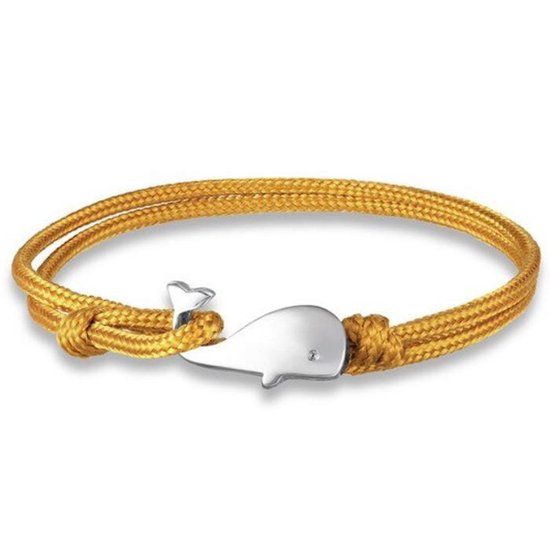 LGT JWLS LGT Jewels Parachute koord armband Walvis Anker Geel
