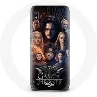 Maniacase Samsung Galaxy A10 Hoesje Game of Thrones Seizoen 8 De IJzeren Troon Crew Poster Grijs Adelaar Logo