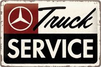 Mercedes Metalen Bord 20x30 cm Daimler Truck - Service