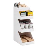 Mind Reader Koffie Thee Gebruiksvoorwerp en Kruiderij, Aanrecht Organizer, Koffiebar, Keuken, 6" L x 9" B x 16" H, Wit