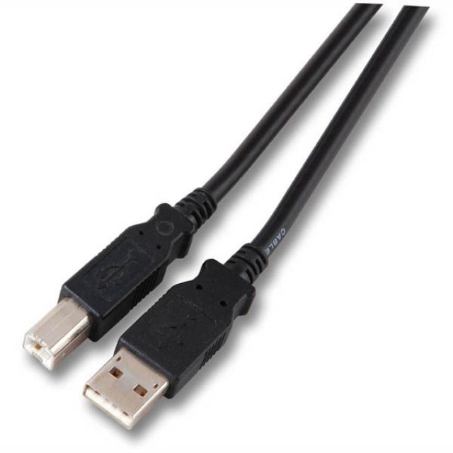 EFB Elektronik USB 2.0 Kabel - USB A naar USB B - 5m - Zwart