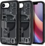 Spigen Ultra Hybrid MagFit - Hoesje Geschikt voor Apple iPhone 17e / 16e - Compatibel met MagSafe / Qi2 - Back Cover Zero One Zwart