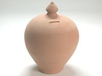 Spaarpot Home Spaarpot van keramiek, rond, Brute Cm 30, decoratie voor huis, meerkleurig 1924430