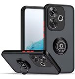 Tumundosmartphone Matte hoes met zwarte rand en 360° draaibare ring voor Xiaomi Poco F6 5G
