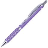 Pentel BL407V-A EnerGel Sterling Gel rollerball met drukmechanisme, 0,7 mm kogeldiameter = 0,35 mm lijndikte, paarse metalen behuizing, 1 stuk