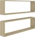 vidaXL Wandschappen kubus 2 st 100x15x30 cm bewerkt hout sonoma eiken