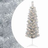 vidaXL Sapin de Noël artificiel élancé 150 cm 150 LED Blanc chaud