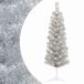 vidaXL Sapin de Noël artificiel élancé 150 cm 150 LED Blanc chaud