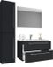 VCM Badinos meuble-lavabo 4 pièces noir