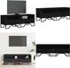 vidaXL meuble TV 122x34x41 cm bois de réaction noir