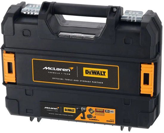 DeWALT DCD85MP2T 18V Cordless Hammer Drill with 2x 5.0Ah XR Battery, Charger, McLaren Case and Styling