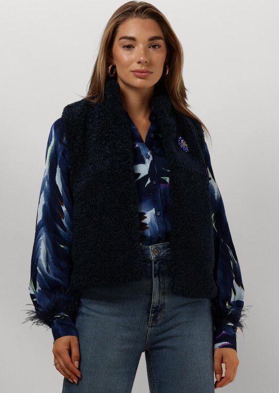 POM Amsterdam Gilet - Teddy Love Blazers Dames - Blauw - Maat 38