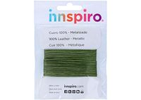 Leren INNSPIRO Leren koord, groen, metaal, 1,0 mm, 5 m.