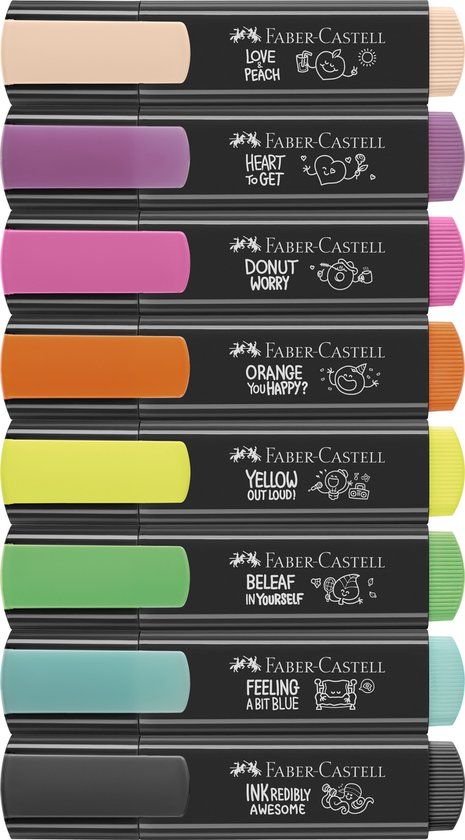 Faber-Castell tekstmarkers 46 - Graffiti - 8 stuks in etui - FC-254692