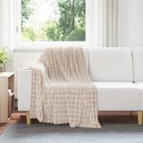 VidaXL Plaid beige 150 x 130 cm 0.5 kg polaire