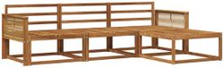 vidaXL - Salon d'extérieur - set - 4 - pcs - Naturel - Acacia massif - Bois