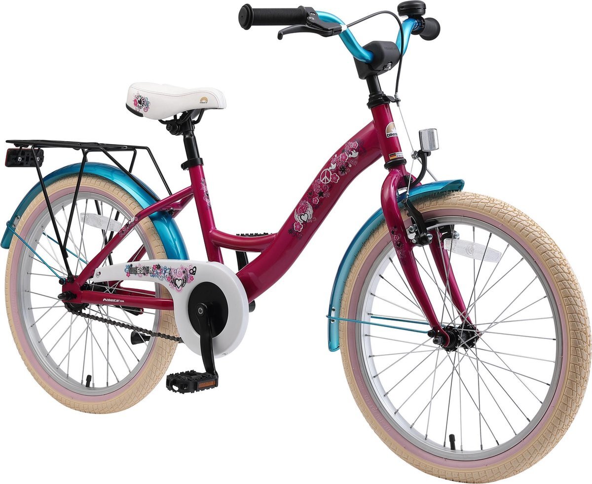 bikestar BIKESTAR® Premium Fiets 20 Berry Turquoise