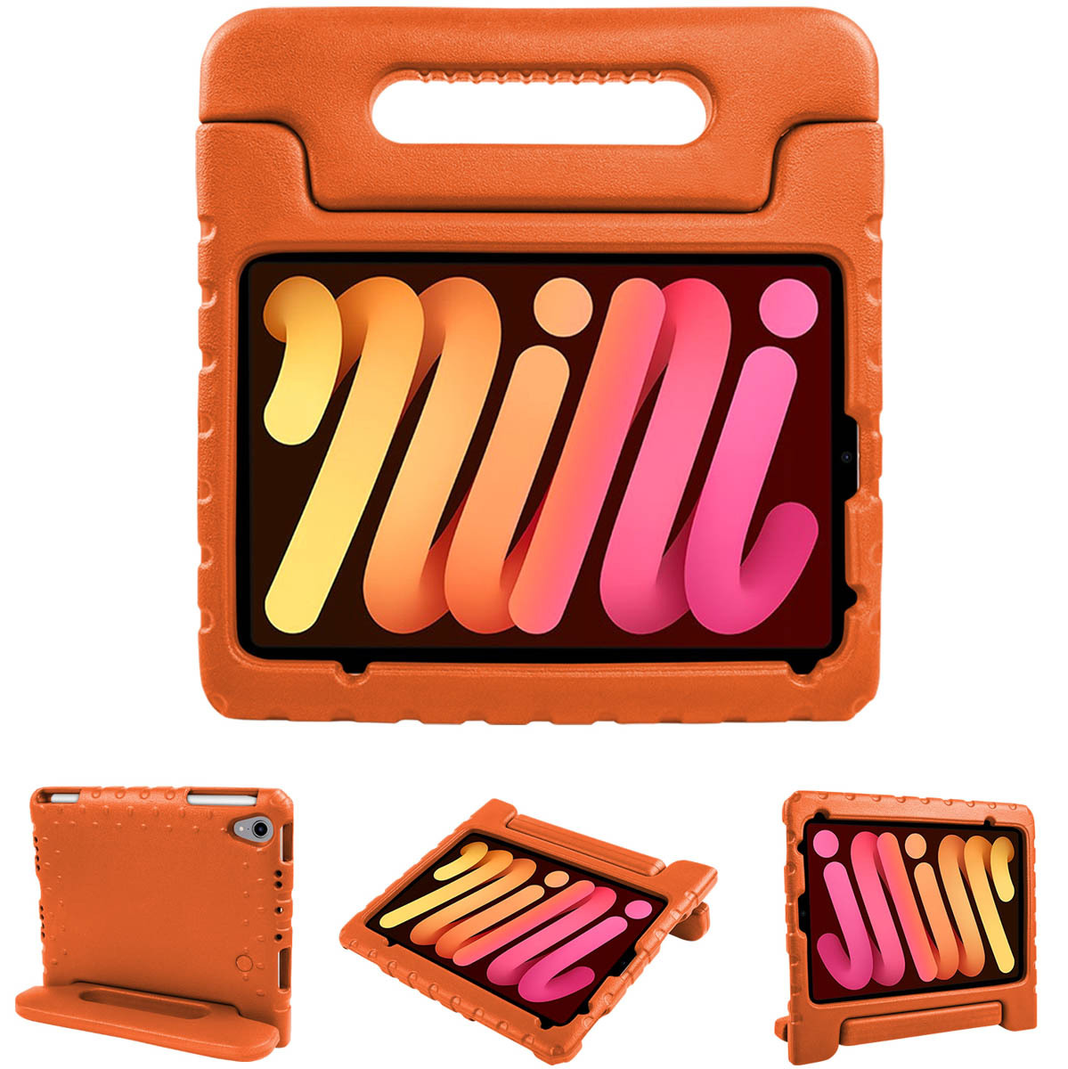 imoshion Kidsproof Backcover met handvat iPad Mini 6 (2021) tablethoes - Oranje