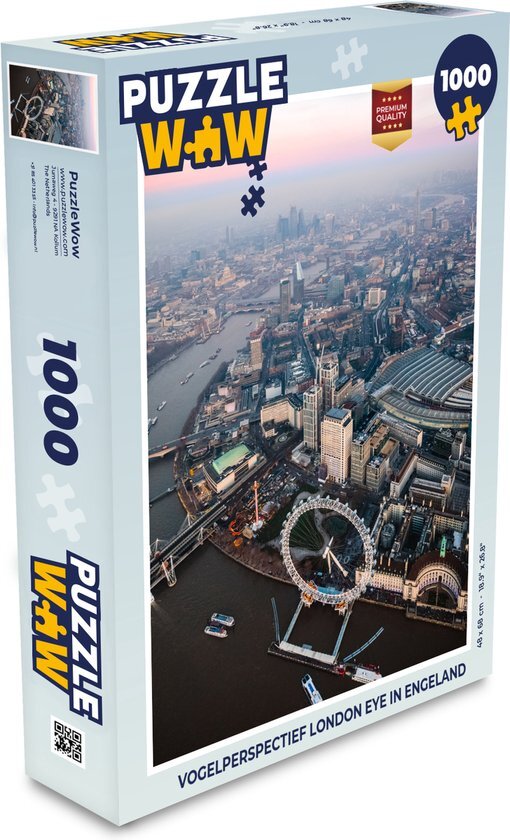 MuchoWow Puzzel London Eye in Engeland - Legpuzzel - Puzzel 1000 stukjes volwassenen