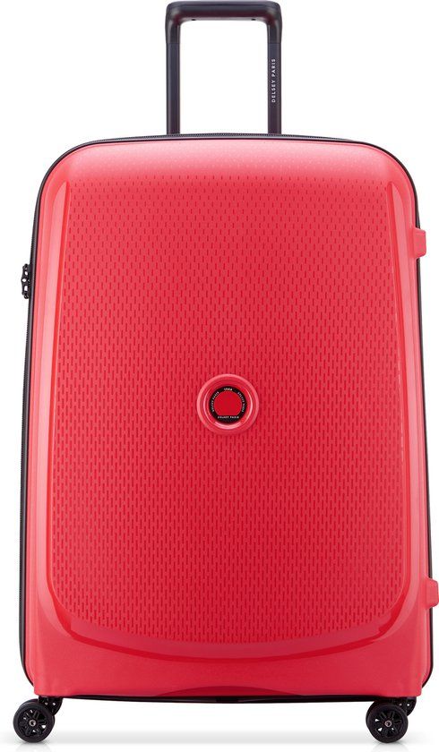 Delsey Belmont Plus 76 cm Hardcase Reiskoffer - Rood - 110L - TSA Slot - 4 Wielen