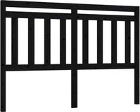 vidaXL Hoofdbord - 126x4x100 cm - Massief Grenenhout - Zwart