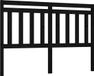 vidaXL Hoofdbord - 126x4x100 cm - Massief Grenenhout - Zwart
