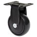 WAGNER Design - 3C - Vast wiel/apparaatwiel/transportwiel/meubelwiel - zwart, zachte loop, diameter 75 mm, hoogte 100 mm, schroefplaat 60 x 70 mm, draagvermogen 75 kg - 01247701